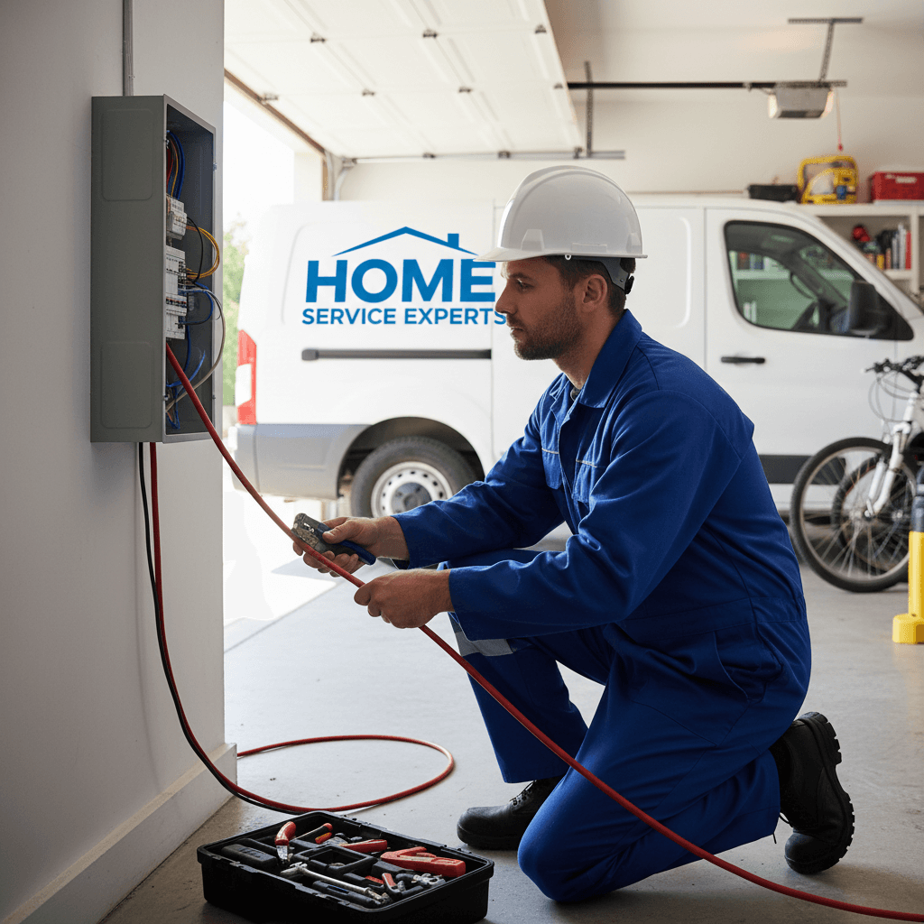 Home service professional at work